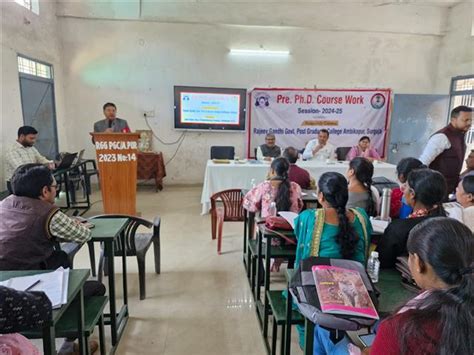 Pre- Ph.D. Course Work Programme - Rajeev Gandhi P.G. College ...