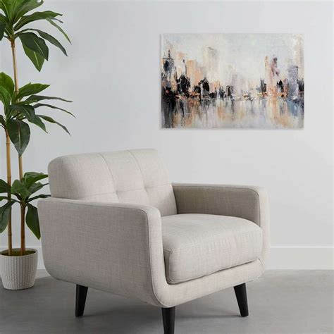 Abstract Cityscape Canvas Wall Art, 24x36 | At Home