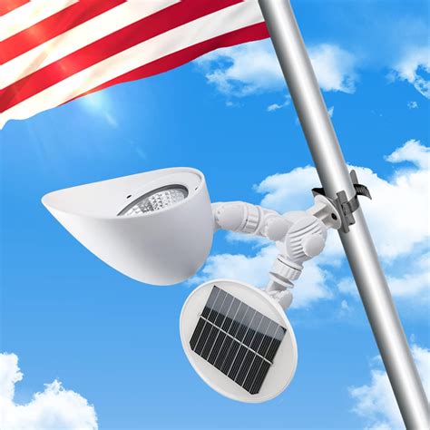 Amazon.com: FlagPole Light Solar Powered Bright 5 Super Led Lights 360 ...