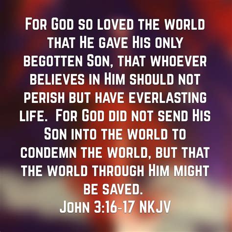 John 3:16-17 Bible Verse