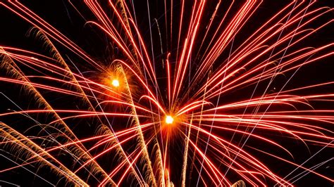 Wallpaper salute, fireworks, holiday, night, black hd, picture, image