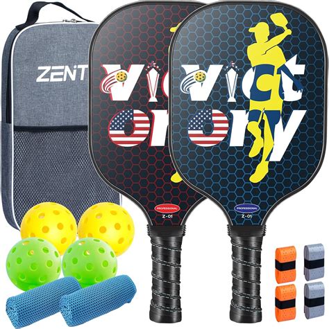 Amazon.com : Pickleball Paddles Set of 2,USAPA Approved Carbon Fiber ...