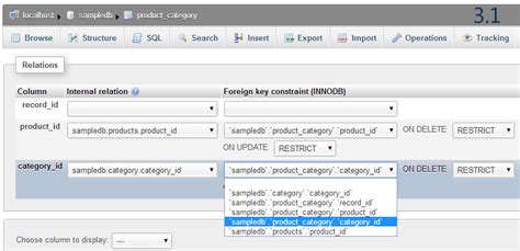Image result for How to Make One Column Foreign Key phpMyAdmin