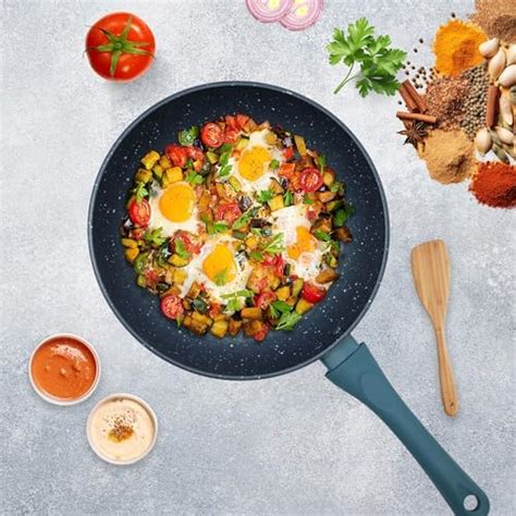 Buy SOLARA Non Stick Frying Pan 24cm, Granite Omlette Egg Pan ...