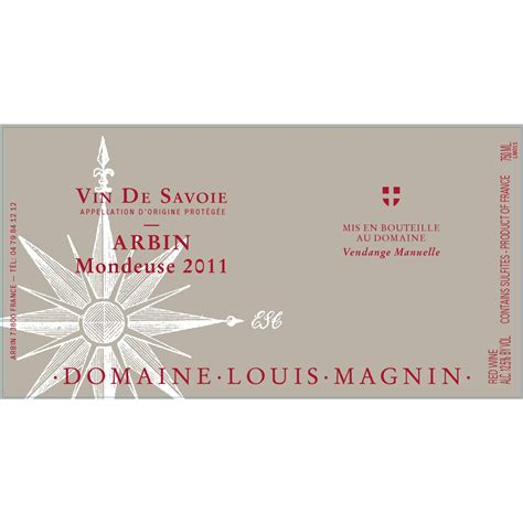 Domaine Louis Magnin Arbin Mondeuse 2015 - Royal Wine Merchants - Happy ...