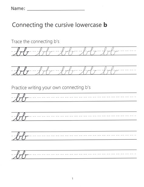 Cursive b – How to Write a Lowercase b in Cursive