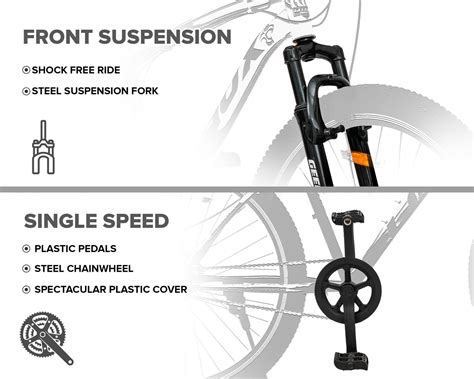 Buy Laux Single Speed 27.5T Bicycle Online - Geekay Bikes