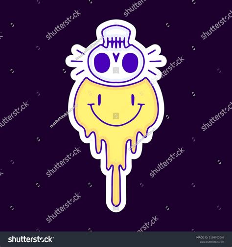 Melted Smile Emoticon Face Upside Down Stock Vector (Royalty Free ...