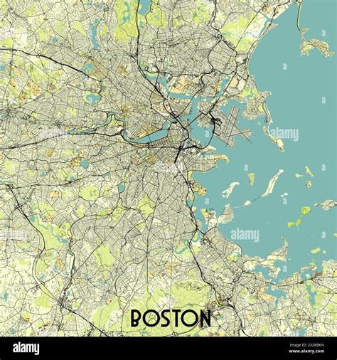 City map boston travel Stock Vector Images - Alamy