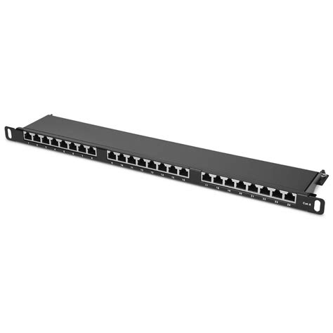 Buy kwmobile 24 Port Cat6 Patch Panel - RJ45 Patch Bay 19 Inch 0.5 HE ...