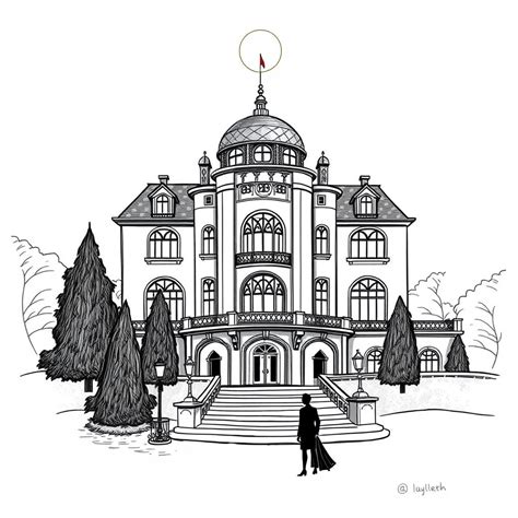 Gatsbys Mansion Drawing Jay Gatsby's Mansion Cartoons And Comics