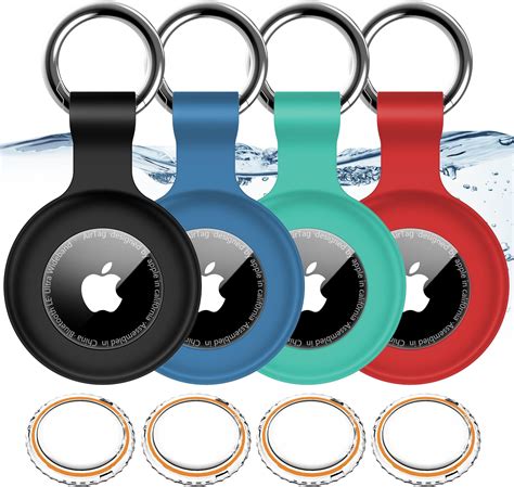 Amazon.com: 2 Pack,IPX8 Waterproof Airtag Holder with Air Tag Keychain for Apple Airtags, [PC ...