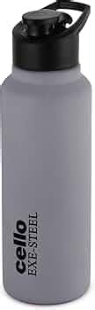Cello Solido Exe Single Walled Stainless Steel Flask, 1000ml, Grey ...