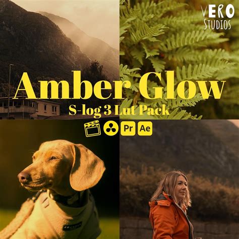 Amber Glow LUT Pack - 11 Cinematic S-log 3 Luts for Premiere Pro, Final ...