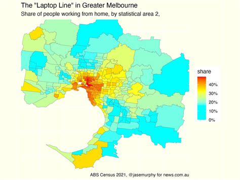 Working from home: Census shows that rich, inner-city suburbs have highest rates : r ...