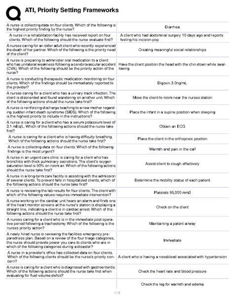 ATI Priority Setting Frameworks - ATI, Priority Setting Frameworks ...
