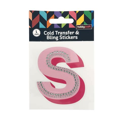 Cold Transfer and Bling Letter S Sticker Set | Hobbycraft