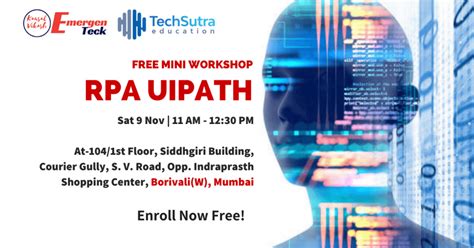 Join FREE RPA UiPath Mini Workshop | Sat 9 Nov | 11 AM - 12:30 PM ...