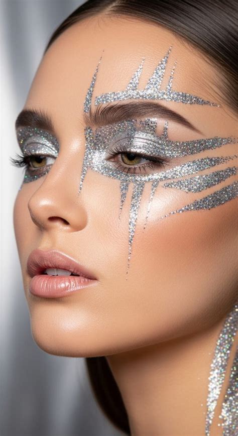 Glitchy Glam Makeup Ideas