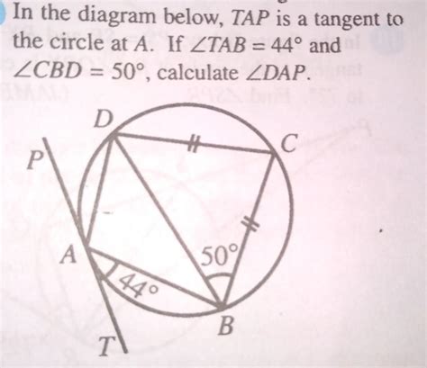 In the diagram below. Calculate angle DAP - Brainly.in