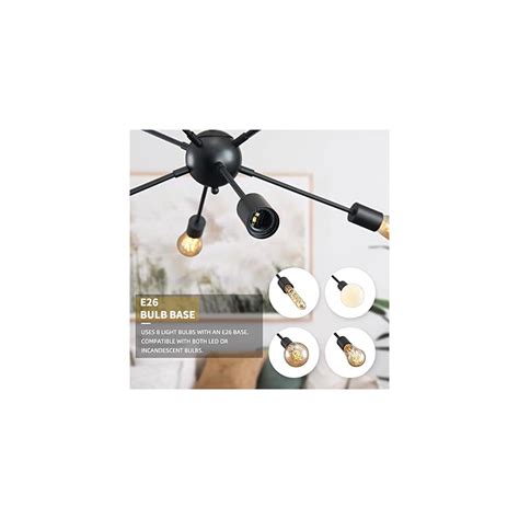 Buy Sputnik Chandelier Light Fixture - Mid-Century Hanging Ceiling ...