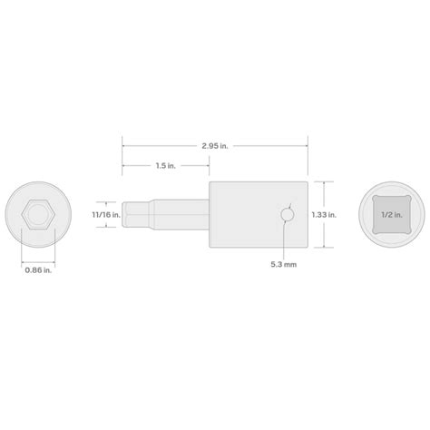 TEKTON 1/2-in Drive 11/16-in Hex Bit Driver Socket SIB22217 at Lowes.com