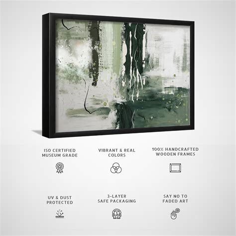 Buy Canvas Greens 2 Abstract Painting Online at Best Price – Dessine Art