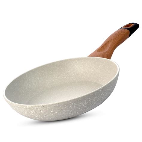 Buy BERGNER Ivory Granite Non-Stick 24cm Frypan, 3-Layer Marble Healthy ...
