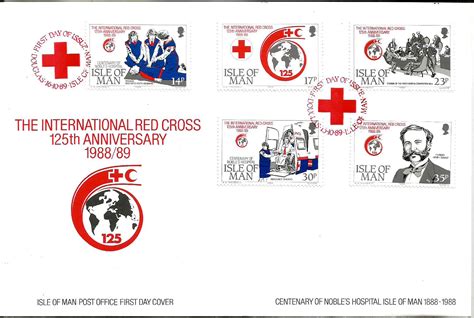Stamps on 125th Anniversary of Red Cross – Isle of Man 1989 – Stamp Digest