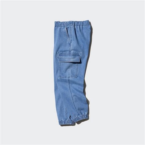 Uniqlo Bottoms For Cheap - Uniqlo Denim Stretch Cargo Joggers Kids Blue