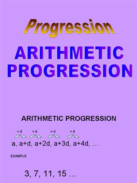 Image result for Arithmetic Progression