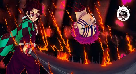 Tanjiro Vs Akaza Wallpapers - Wallpaper Cave