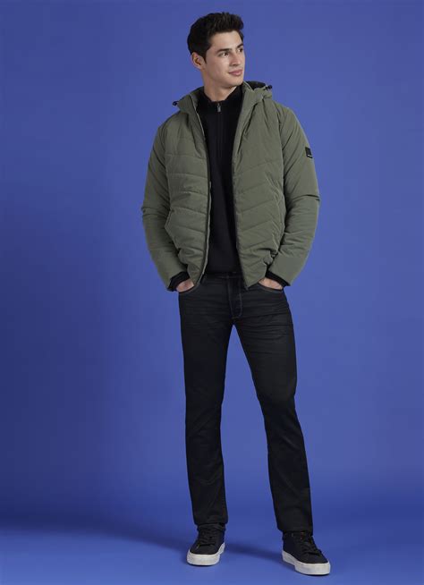 Olive Full Sleeve Hooded Jacket | Pepe Jeans India