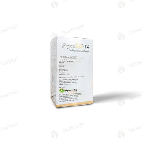 Syscolite-TX De-Pigmentation Serum – Sarinskin