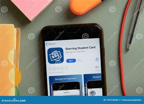 New York, USA - 29 September 2020: Starving Student Card Mobile App ...