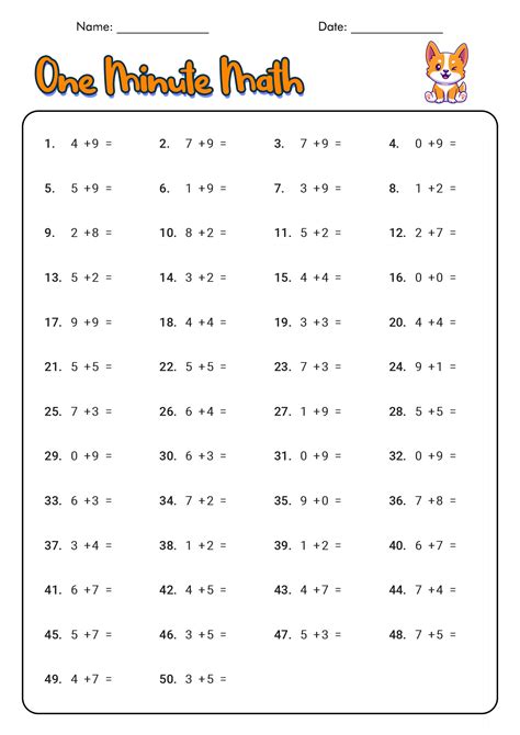 Free10 Minute Math Worksheets 2nd Grade - 2nd Grade Math Worksheets