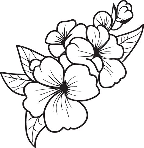 Flower Outline Coloring Page