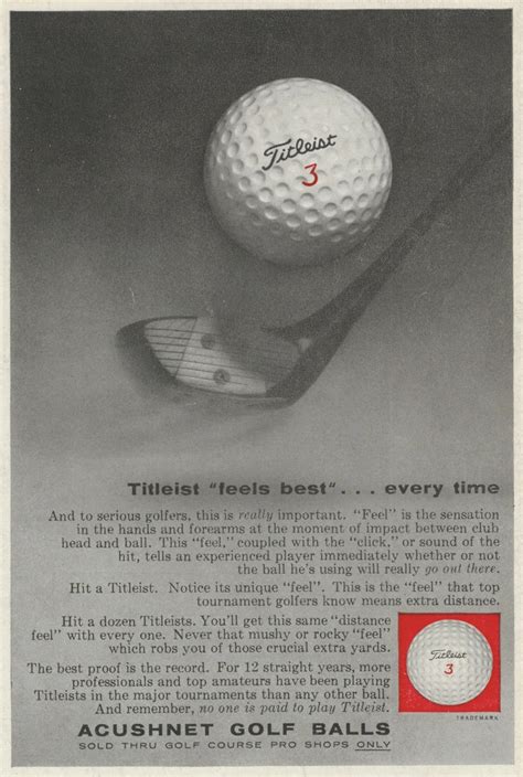A visual history of Titleist golf ball ads from the 1930s to today