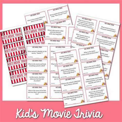Kid's Movie Trivia Printable – MicheleTripple
