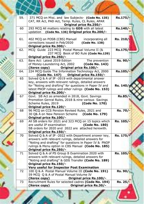 Postal Exam Books - Catalogue dtd 07/06/2024 - Special Discount Sales ...