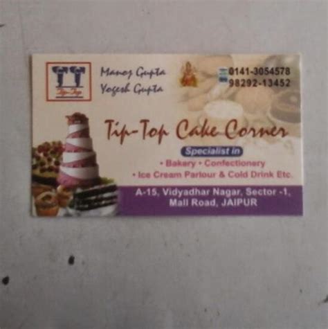 Tip Top Cake Corner, Jaipur - Restaurant menu, prices and reviews