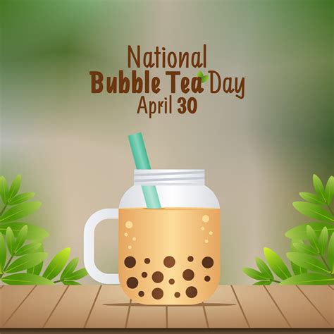 vector graphic of national bubble tea day good for national bubble tea ...