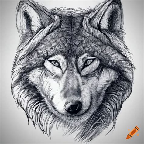 Pencil Drawings Of Wolves Faces