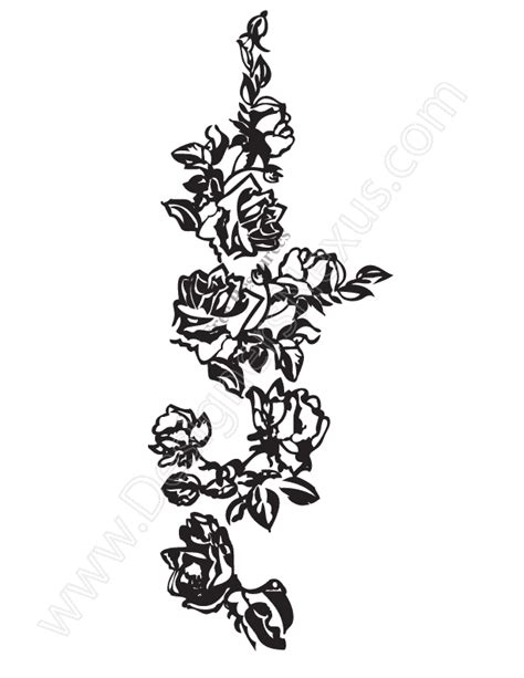 Rose Vine Drawing at PaintingValley.com | Explore collection of Rose ...
