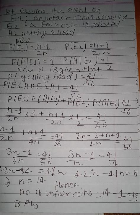 A bag contains 2n coins out of which n-1 are unfair with heads on both ...