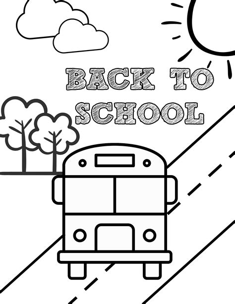 Free Back to School Coloring Pages for Kids - Amy's Balancing Act