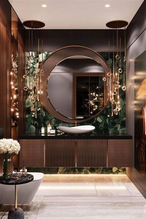 Unique Bathroom Design With Incredible Mirror | Unique bathroom design ...