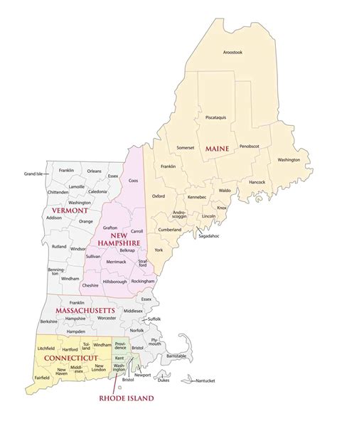 Printable Map Of New England States | Plan Your Year Easily!