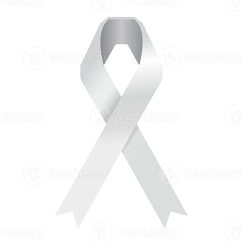 white or pearl ribbon for lung cancer 16587498 PNG
