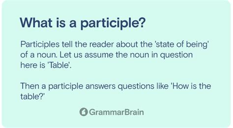 Image result for Participle Explained